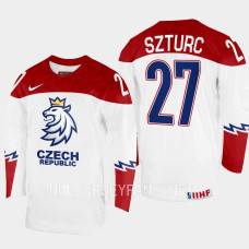 Czech Republic #27 Gabriel Szturc 2023 IIHF World Junior Championship White Jersey