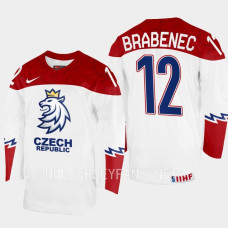 Czech Republic #12 Jakub Brabenec 2023 IIHF World Junior Championship White Jersey