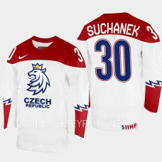 Czech Republic #30 Tomas Suchanek 2023 IIHF World Junior Championship White Jersey