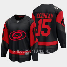 Dylan Coghlan #15 Carolina Hurricanes 2023 NHL Stadium Series Breakaway Player Black Jersey