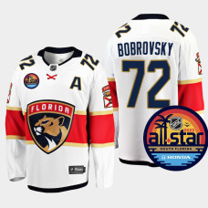 Men Florida Panthers Sergei Bobrovsky #72 2023 NHL All-Star Away White Jersey