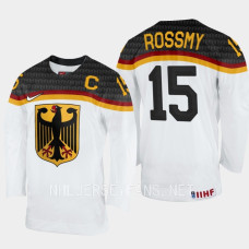 Bennet Rossmy 2023 IIHF World Junior Championship Germany Jersey White #15 Uniform