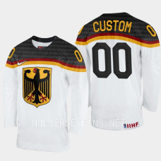 Custom 2023 IIHF World Junior Championship Germany Jersey White #00 Uniform