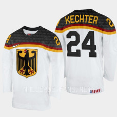 Roman Kechter 2023 IIHF World Junior Championship Germany Jersey White #24 Uniform