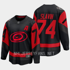 Jaccob Slavin #74 Carolina Hurricanes 2023 NHL Stadium Series Breakaway Player Black Jersey