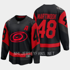 Jordan Martinook #48 Carolina Hurricanes 2023 2023 NHL Stadium Series Breakaway Player Black Jersey