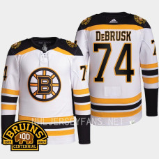 Jake DeBrusk 100th Centennial 2023-24 Boston Bruins White Jersey Authentic Pro #74