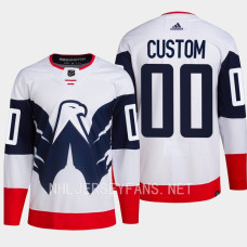 Custom 2023 NHL Stadium Series Primegreen Authentic Washington Capitals White #00 Jersey