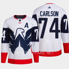 John Carlson 2023 NHL Stadium Series Primegreen Authentic Washington Capitals White #74 Jersey