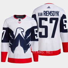 Trevor van Riemsdyk 2023 NHL Stadium Series Primegreen Authentic Washington Capitals White #57 Jersey