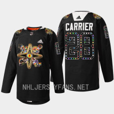 William Carrier Vegas Golden Knights 2023 Pride Knight Black #28 Jersey Warmups