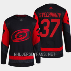 Carolina Hurricanes 2023 NHL Stadium Series Andrei Svechnikov Black Primegreen Authentic Jersey Men's