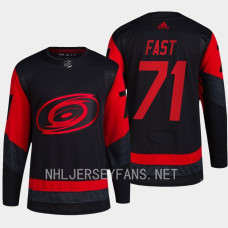 Carolina Hurricanes 2023 NHL Stadium Series Jesper Fast Black Primegreen Authentic Jersey Men's