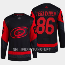 Carolina Hurricanes 2023 NHL Stadium Series Teuvo Teravainen Black Primegreen Authentic Jersey Men's