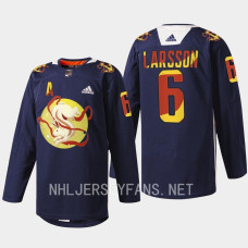 Seattle Kraken 2023 Lunar New Year Adam Larsson Navy Jade Rabbit Jersey