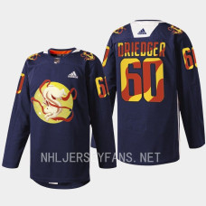 Seattle Kraken 2023 Lunar New Year Chris Driedger Navy Jade Rabbit Jersey