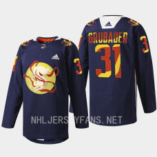 Seattle Kraken 2023 Lunar New Year Philipp Grubauer Navy Jade Rabbit Jersey