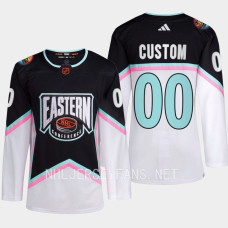 Custom 2023 All-Star Game Eastern Conference NHL Black Authentic #00 Jersey