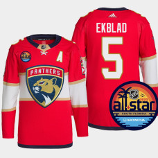 Aaron Ekblad #5 Florida Panthers Red Jersey 2023 NHL All-Star Authentic Pro