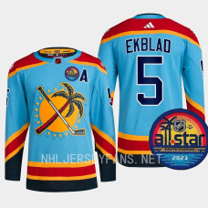 Aaron Ekblad 2023 All-Star Patch Florida Panthers Blue Jersey Reverse Retro #5