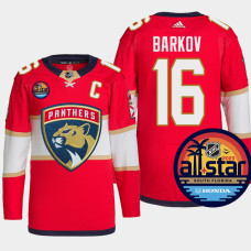 Aleksander Barkov #16 Florida Panthers Red Jersey NHL All-Star Authentic Pro With 2023 Stanley Cup Patch