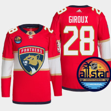 Claude Giroux #28 Florida Panthers Red Jersey NHL All-Star Authentic Pro With 2023 Stanley Cup Patch