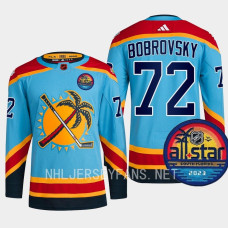 Sergei Bobrovsky 2023 All-Star Patch Florida Panthers Blue Jersey Reverse Retro #72