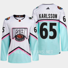 Erik Karlsson 2023 NHL All-Star Western Conference San Jose Sharks White Authentic #65 Jersey