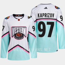 Kirill Kaprizov 2023 NHL All-Star Western Conference Minnesota Wild White Authentic #97 Jersey