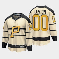 Pittsburgh Penguins Custom 2023 Winter Classic Cream #00 Jersey Player