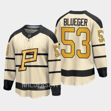 Pittsburgh Penguins Teddy Blueger 2023 Winter Classic Cream #53 Jersey Player