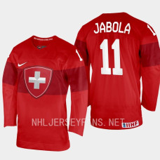 Jeremy Jabola 2023 IIHF World Junior Championship Switzerland Jersey Red #11 Uniform