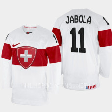 Switzerland #11 Jeremy Jabola 2023 IIHF World Junior Championship White Jersey