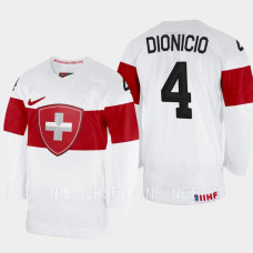 Switzerland #4 Rodwin Dionicio 2023 IIHF World Junior Championship White Jersey