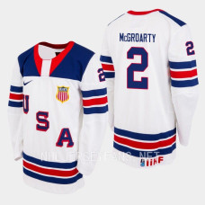 Rutger McGroarty 2023 IIHF World Junior Championship USA Jersey White #2 Uniform