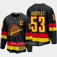 Vancouver Canucks Bo Horvat 2023-24 Alternate Black #53 Jersey Breakaway Player