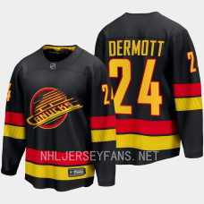 Vancouver Canucks Travis Dermott 2023-24 Alternate Black #24 Jersey Breakaway Player