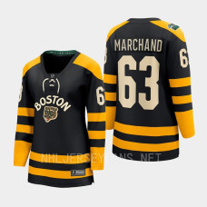 Boston Bruins Brad Marchand #63 Black 2023 Winter Classic Breakaway Jersey Women