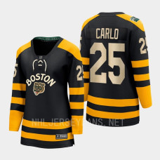 Boston Bruins Brandon Carlo #25 Black 2023 Winter Classic Breakaway Jersey Women