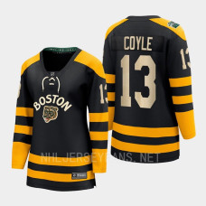 Boston Bruins Charlie Coyle #13 Black 2023 Winter Classic Breakaway Jersey Women