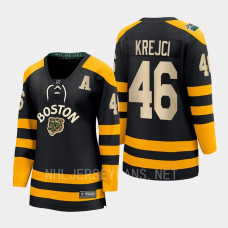 Boston Bruins David Krejci #46 Black 2023 Winter Classic Breakaway Jersey Women