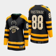 Boston Bruins David Pastrnak #88 Black 2023 Winter Classic Breakaway Jersey Women