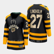 Boston Bruins Hampus Lindholm #27 Black 2023 Winter Classic Breakaway Jersey Women