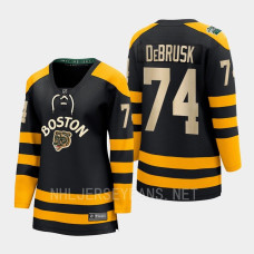 Boston Bruins Jake DeBrusk #74 Black 2023 Winter Classic Breakaway Jersey Women