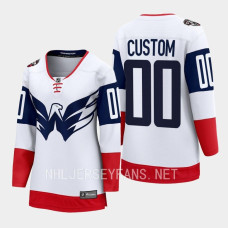 Washington Capitals Custom #00 White 2023 NHL Stadium Series Breakaway Player Jersey Women