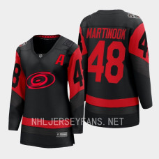 Jordan Martinook Carolina Hurricanes 2023 NHL Stadium Series Women Breakaway Player Jersey Black