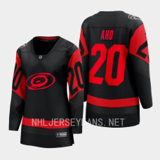 Carolina Hurricanes Sebastian Aho #20 Black 2023 NHL Stadium Series Breakaway Player Jersey Women