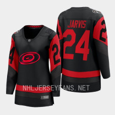 Seth Jarvis Carolina Hurricanes 2023 NHL Stadium Series Women Breakaway Player Jersey Black