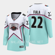 Los Angeles Kings Kevin Fiala #22 White 2023 NHL All-Star Western Conference Jersey Women