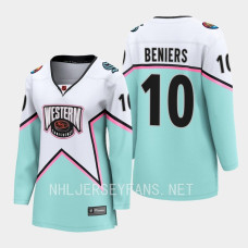 Seattle Kraken Matty Beniers #10 White 2023 NHL All-Star Western Conference Jersey Women